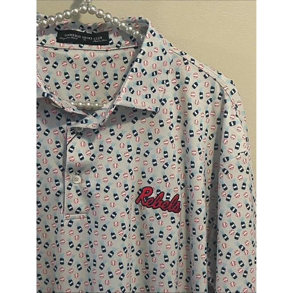 NEW Gameday Shirt Club Ole Miss Rebels Baseball Polo XL